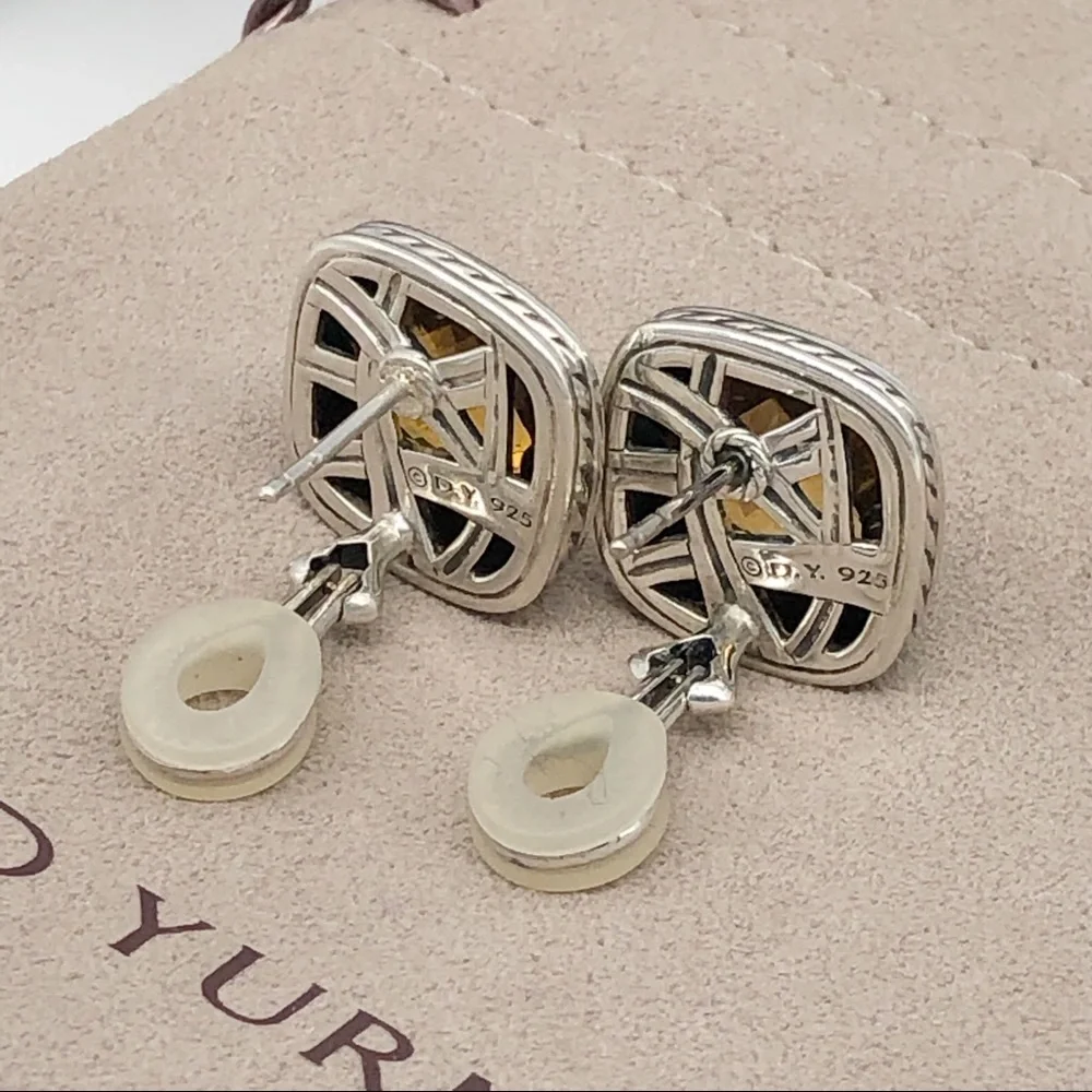 DAVID YURMAN Citrine Albion Stud Earrings AUTHENTIC - Picture 9 of 11
